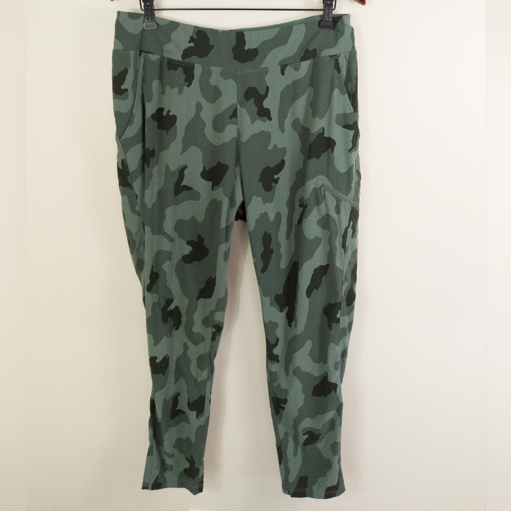 Mountain Hardwear Green Camo Dynama 2 Stretch Hiking Trail Ankle Pants Large